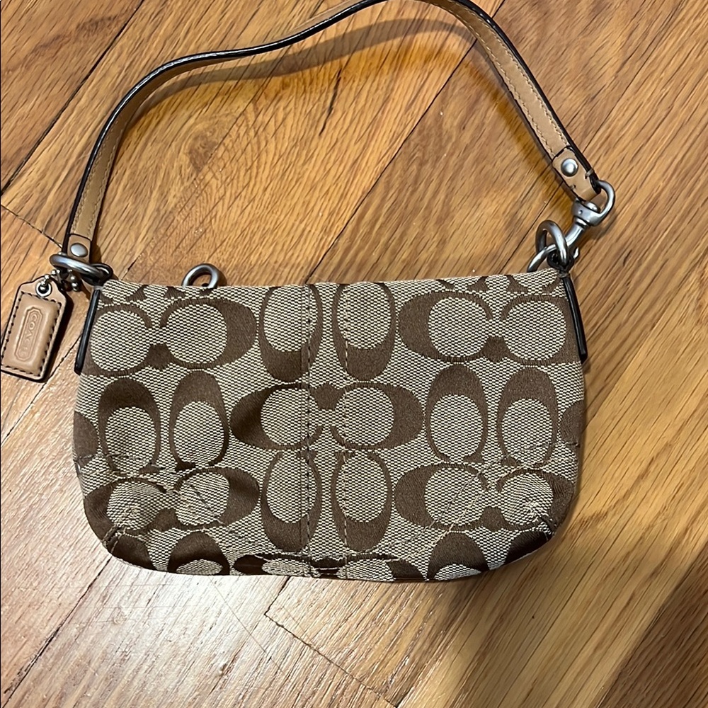 Coach Brown Signature Wristlet vintage